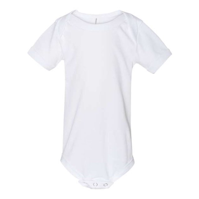 Bella Canvas Cache-Couche en Jersey pour Bébé, 6-12, Blanc