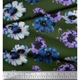 thumbnail image 2 of Soimoi Polyester Crepe Fabric Flower Artistic Fabric Prints by Yard 52 Inch Wide, 2 of 3
