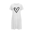 thumbnail image 4 of Tnhcen Inclusive Plus Size Sleep Dress – Floral Print Round Neck Short Sleeve Breathable Polyester Spandex S-2XL for All Body Types & Home Wear, 4 of 6