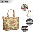 thumbnail image 3 of Zen Mala Art Duffel Abstract Trippy Meditation Tote with Healing Ornament Pattern, Psychedelic Relaxation Inspired Weekender, 3 of 4