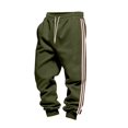 thumbnail image 3 of Ceisia Men Solid Color Loose Casual Pants Elastic Waist Drawstring Sports Gift Work Trousers, 3 of 9