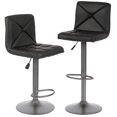 thumbnail image 1 of Tabourets de Bar Ensemble de 2 Tabourets Pivotants Hauteur Comptoir Cuir PU Modernes Hauteur Réglable Tabourets de Bar Pivotants Chaise Hydraulique Tabourets de Bar, 1 of 5