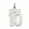 thumbnail image 1 of Breloque Pendentif Collier Numéro 10 en Argent Sterling 925 Breloques, 1 of 6