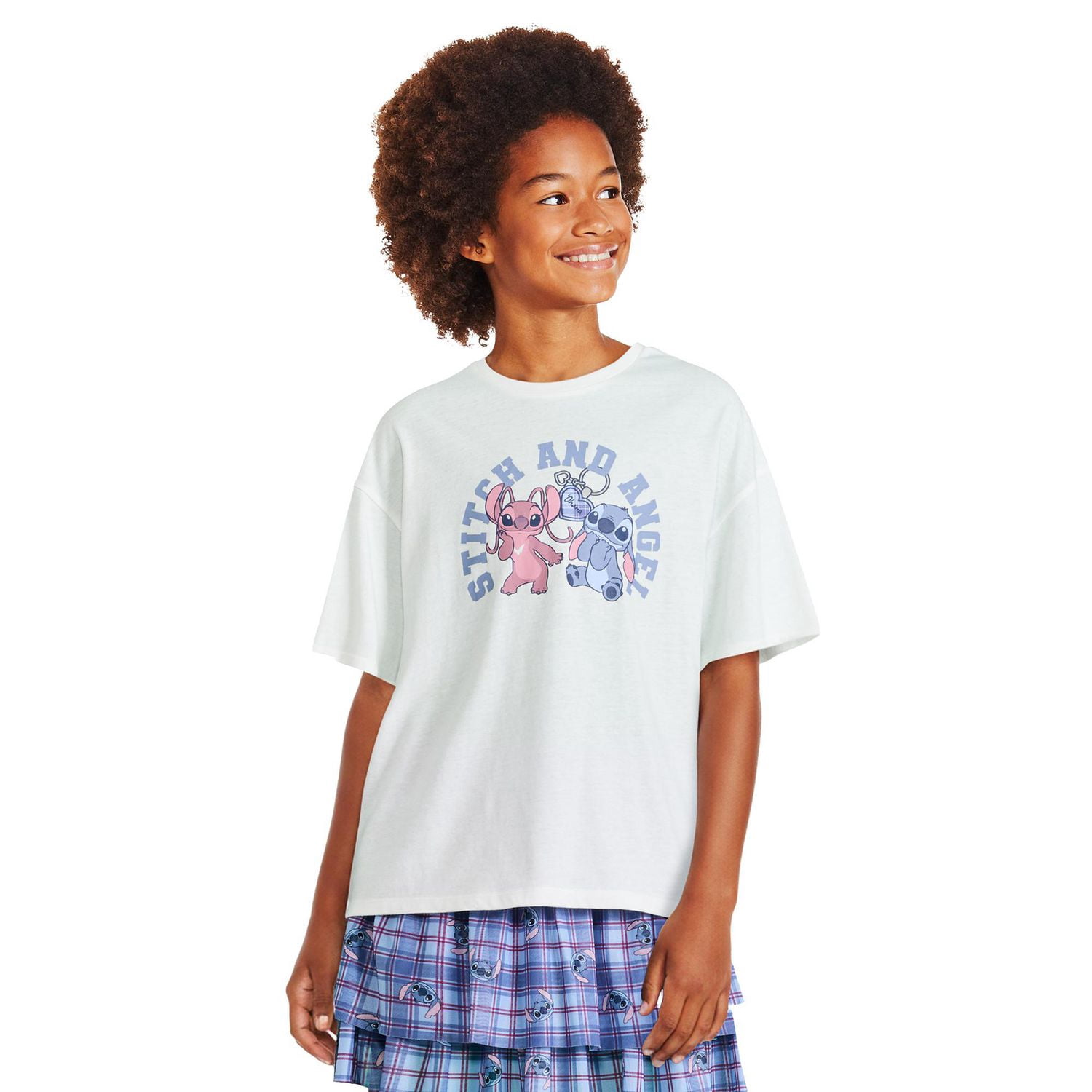 Disney Girls' Stitch Short-Sleeve T-Shirt