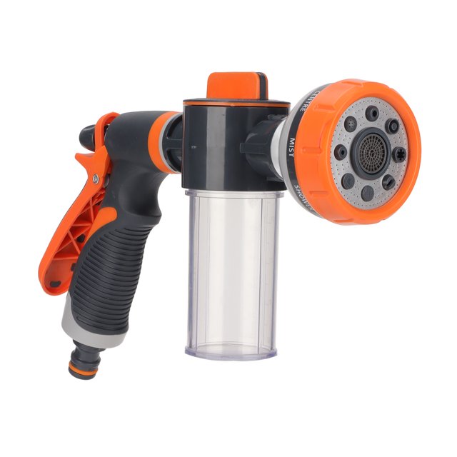Hose Hand Sprayer, 8 Spray Pattern Garden Hose Nozzle Adjustable Prevent Slip For Car Wash For Pet Shower