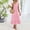 🔥 Pink, variant on Sentmoon Sundresses for Women Vacation Sleeveless V Neck Womens Dress Spring Solid Color Regular Fit Plus Size Sun Dress Breathable for Travel and Vacation XL