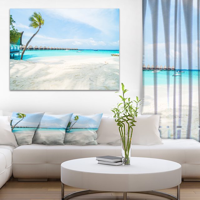 Tropical Maldives Island - Impression sur Toile Paysage Marin