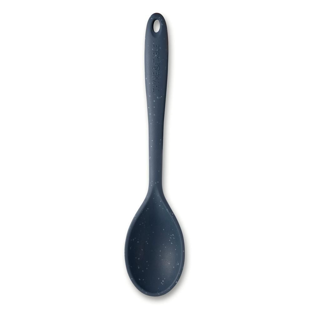Thyme & Table Cuillère de cuisine en silicone Bleu moucheté