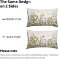 thumbnail image 3 of Spring Summer Rectangular Pillow Covers Set of 2 12x20 Inch Sage Green Leaves Plant Lumbar Pillow Cases Yellow Butterfly Floral Throw Pillows Ideal for Living Room Bedroom Outdoor Cushion Celebrat, 3 of 6