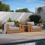 Modway Tahoe 3 Patio Furniture, Light Gray