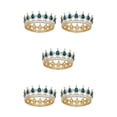 thumbnail image 2 of ZheElen Alloy Durable And Non-deforming Rhinestone For Wedding Or Cosplay Family Wedding Hair Crown Gold  + lake blue 5Set, 2 of 6