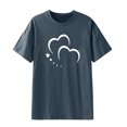 thumbnail image 3 of XZNGL Chemisiers à Manches Courtes pour Femmes Mode Femme Uni Col Rond Imprimé T-Shirt à Manches Courtes Impression Blouse Ample Hauts Femmes Hauts à Manches Courtes Hauts à Manches Courtes pour Femmes, 3 of 5
