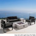 thumbnail image 3 of Noble House Cape Corail Ensemble de Conversation Extérieur en Aluminium 5 Pcs Gris, 3 of 16