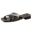 thumbnail image 1 of B91xZ Womens Flat Sandals Two Strap Slide Sandals Open Toe,Black 8, 1 of 5