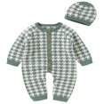 thumbnail image 1 of 2PCS Newborn Infant Baby Boy Girl Button-Down Long Sleeve  Neck Romper Blue 6-12 Months, 1 of 10
