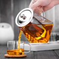 thumbnail image 2 of Glass Teapot With Removable Infuser, High Borosilicate Glass Loose Tea Kettle, Strainer And Lid - Stove Safe (, 2 of 5