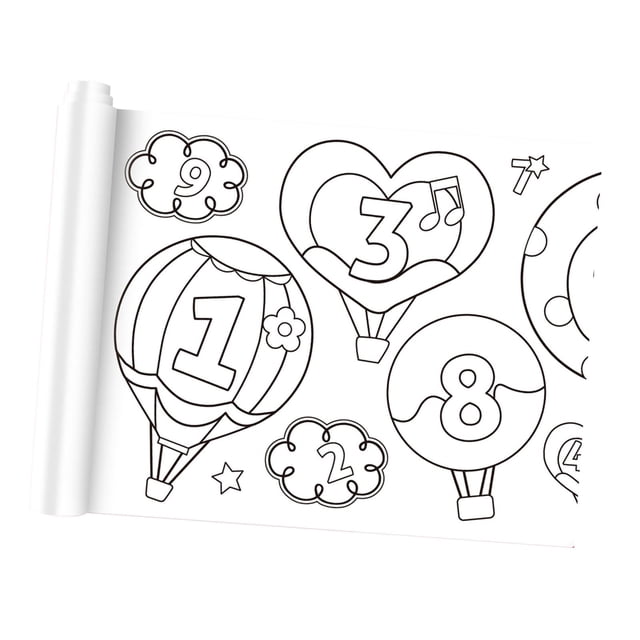 Abbracc Art Paper Roll Sticky Painting Wall Coloring Stickers Coloring Book DIY Coloring number letter