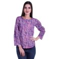 thumbnail image 2 of Moomaya Haut à Manches Longues Imprimé avec Patte de Boutonnage, Col Rond, Tunique d'Été Décontractée pour Femme, 2 of 5
