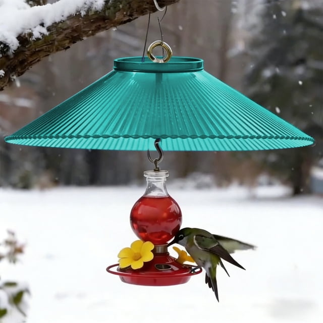 Plastic Rain Cover for Bird Feeder, Weather Proof Hanging Protective Shield, Transparent Sun and Snow Guard, for Outdoor Courtyard Garden Use
