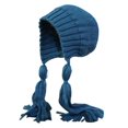 thumbnail image 1 of Autumn WInter Women Beanie Hat Braided Fringe Solid Color Ear Protection Dome Brimless Beanie Cap for Daily Wear, 1 of 10