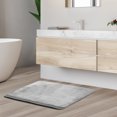 thumbnail image 2 of 1 Small Clara Clark Bath Mat Bathroom Rug - Absorbent Memory Foam Bath Rugs - Non-Slip, Thick, Cozy Velvet Feel Microfiber Bathrug, Plush Shower, Toilet-Floor Bathmats Carpet - Silver - 17"x24", 2 of 6