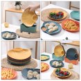 thumbnail image 3 of 4 Pcs Assiette à Sushi en Plastique Assiette à Fruits Assiette Décorative en Forme de Coquillage, 3 of 9
