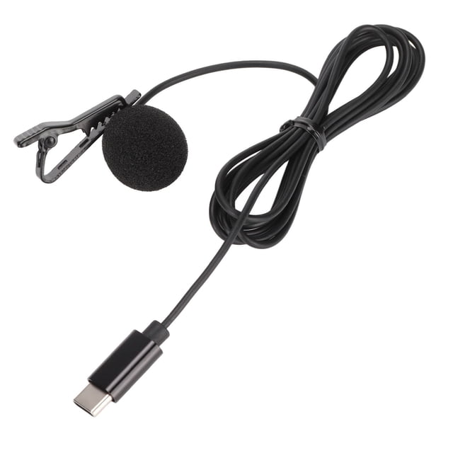 Microphone Lavalier Type C, Protection Environnementale TPE Microphone Lavalier Multifonction pour Karaoké