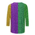 thumbnail image 5 of Penkiiy Blouse Carnaval Manches 3/4 Chemise de Printemps Tee Quotidien Imprimé Masque Blouse Mardi Gras Col Rond 2024 Tee Tunique Habillée L Multicolore, 5 of 5
