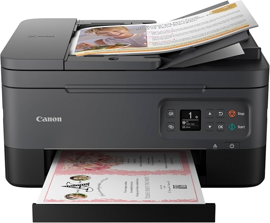 Imprimante couleur tout-en-un à jet d'encre sans fil Canon PIXMA TR7020a (noir)