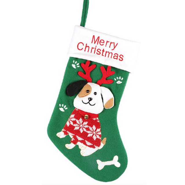 FAROOT Stocking Shaped Hanging Candy Bag, Christmas Cookie Gift Storage Pouch