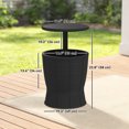 thumbnail image 3 of Outsunny Outdoor Cooler Table, 11 Gallon Patio Cooler Side Table, Black, 3 of 10