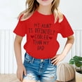 thumbnail image 3 of MEZZALL Filles Enfants Mignon Mode Imprimé Col Rond Manches Courtes Tee Été Ample Décontracté T-Shirt T-Shirts Hauts Adorable Tout-Petit Tenue Quotidienne, Rouge, 4-6 Ans, 3 of 4