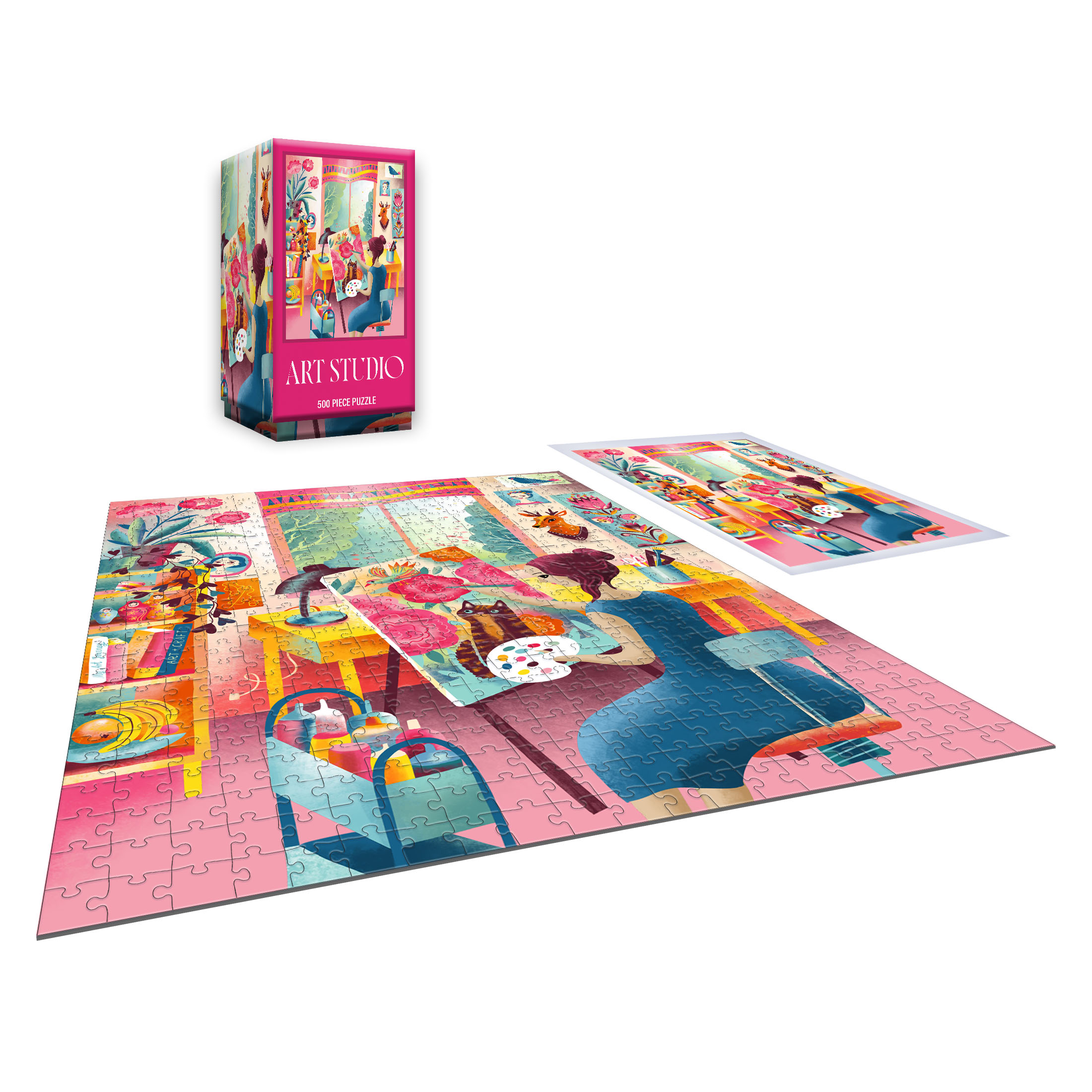 RoseArt - Vertical Visions 500 pièces - Art Studio - Puzzle à emboîter pour adultes