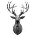 thumbnail image 1 of Statue Figurines de Bois de Cerf Tête de Cerf 3D Sculpture Murale Cerf Animal Résine, 1 of 8