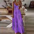 thumbnail image 1 of Femmes Été Boho Plage Imprimé Longue Robe Dentelle Épaule Froide Casual Maxi Robe, 1 of 5