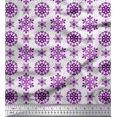 thumbnail image 1 of Soimoi Poly Georgette Fabric Snow Flakes Floral Print Sewing Fabric Yard 42 Inch Wide, 1 of 1
