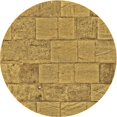 thumbnail image 1 of Ahgly Company Tapis d'Intérieur Ronds Transitionnels Jaunes Lavables à la Machine, 3 Pieds Rond, 1 of 7