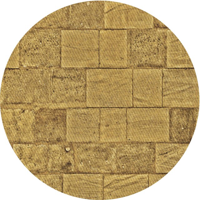 Ahgly Company Tapis d'Intérieur Ronds Transitionnels Jaunes Lavables à la Machine, 3 Pieds Rond