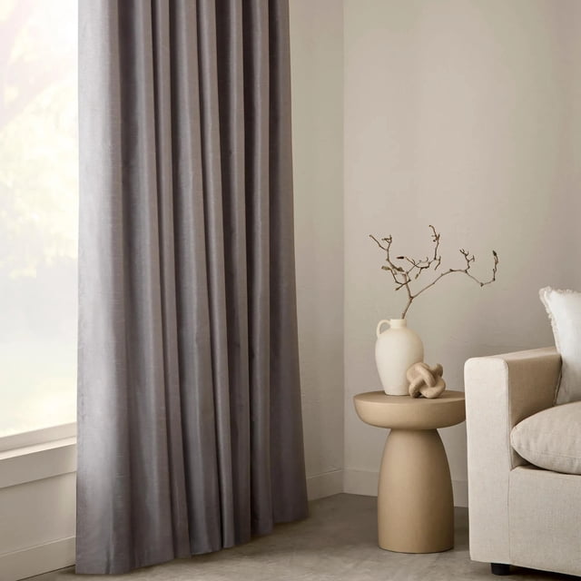 Bouclair Rideau Occultant Pegaze Argenté 52x84 Po (132x213 cm)