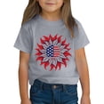 thumbnail image 4 of MKOSPLRT T-Shirt Drapeau des États-Unis pour Fille Garçon Manches Courtes Col Rond T-Shirts à Fleurs T-Shirts Graphiques Fête de l'Indépendance Cadeaux Joyeuse Journée du Souvenir, 4 of 9