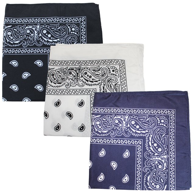 3 Pack Mechaly Dog Bandana Neck Scarf Paisley Polyester Bandanas - Any Pets
