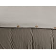 thumbnail image 3 of Swift Home Reversible Ultra Soft Solid Duvet Cover Set with Decorative Button Closure, King, Khaki, 3 of 6