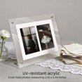 thumbnail image 1 of Acrylic Sign Frame Display Stand for Photos | Non-Yellowing Clear Floating Picture Frame for Desk | 2D Flat Acrylic Block Holds 4X6 Photos | Tabletop Display for Certificates, Artwork, Menus,, 1 of 6