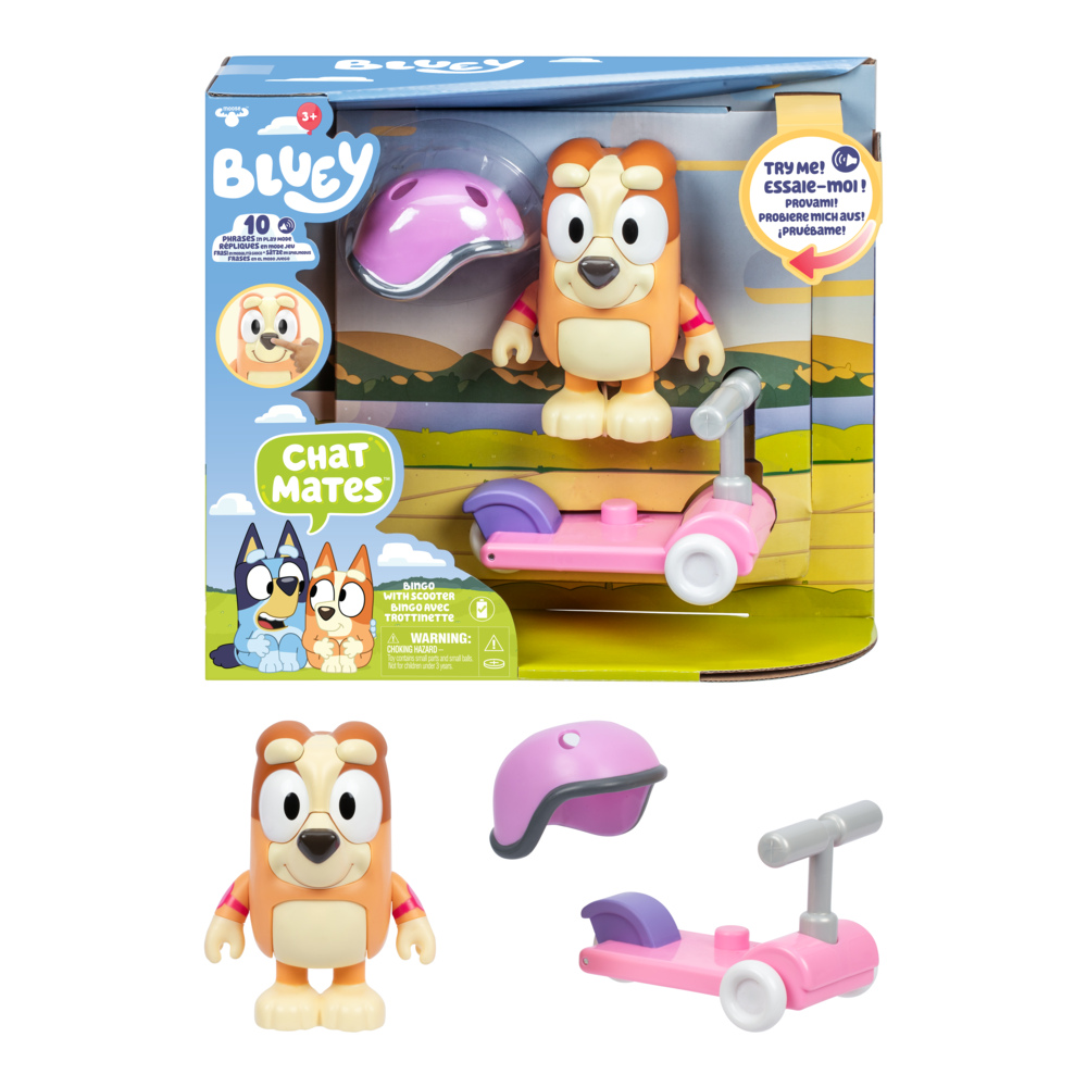 Figurine et accessoire Bluey Chat Mates Scooter Bingo