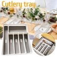 thumbnail image 2 of Silverware Organizer for Kitchen Drawers Classic Silverware Tray Cutlery Tray 6-Compartments Kitchen Organizer Silverware Trays for Kitchen Drawers Silverware Drawer Organizer Tray, 2 of 9