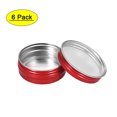 thumbnail image 1 of Unique Bargains Boîtes Rondes en Aluminium 1 oz avec Couvercle à Vis en Métal Rouges 30 ml 6 Pcs, 1 of 5