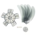 thumbnail image 3 of Miangastore 18 Inch Plastic Fan Blade 5 Leaves Fan Blades Replacement Standing Fan Blade Universal Electric Fan Leaf Table Fan Parts for Pedestal Table Fan Grey, 3 of 9