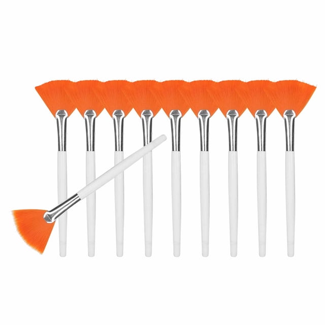 Exquisite 10Pcs Facial Brushes, Comfortable Facial Applicator Brushes, For DIY Facial Masks Beauty Salons