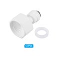 thumbnail image 3 of Unique Bargains Tube 1/4 'à 1/2NPT Femelle Pousser pour Connecter les Raccords, 3 Pack Droit Blanc, 3 of 4