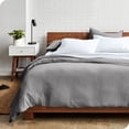 thumbnail image 3 of Bare Home Sandwashed Duvet Cover Set - Ultra-Soft - Premium 1800 Collection - 3 Piece - Full, Frost Gray, 3 of 7